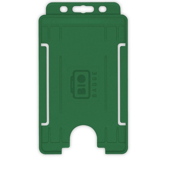 Picture of Bio badge Cardholder/carrying face open plastic green (vertical/portrait). 60270476